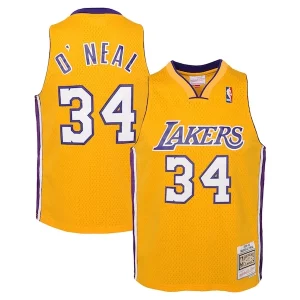 Único Shaquille O'Neal Los Angeles Lakers Youth 1999/00 Hardwood Classics Swingman Jersey Gold