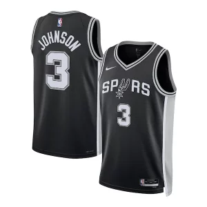 Increíble Fantástico Magnífico Keldon Johnson San Antonio Spurs Nike Unisex Swingman Jersey Icon Edition Black/White