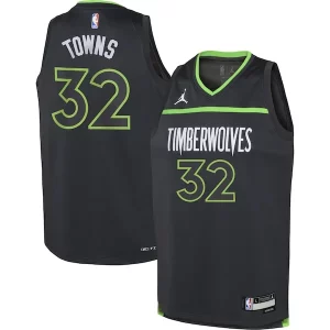Exquisito Resistente Karl Anthony Towns Minnesota Timberwolves Jordan Brand Youth Swingman Jersey Statement Edition Black