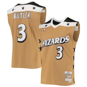 Clásico Maravilloso Caron Butler Washington Wizards 2001/02 Hardwood Classics Swingman Jersey Gold