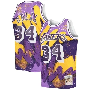 Estupendo Encantador Práctico Shaquille O'Neal Los Angeles Lakers Hardwood Classics 1996/97 Hyper Hoops Swingman Jersey Purple