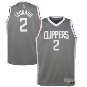 Perfecto Kawhi Leonard LA Clippers Nike Youth 2020/21 Swingman Player Jersey Gray Earned Edition