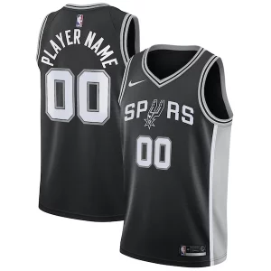 Maravilloso Sofisticado Cool San Antonio Spurs Nike Swingman Custom Jersey Black Icon Edition