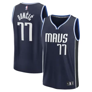Maravilloso Genial Hermoso Luka Dončić Dallas Mavericks Men's Fast Break Player Jersey Statement Edition Navy