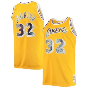 Lujoso Magic Johnson Los Angeles Lakers Big & Tall 1984/85 NBA 75th Anniversary Diamond Swingman Jersey Gold