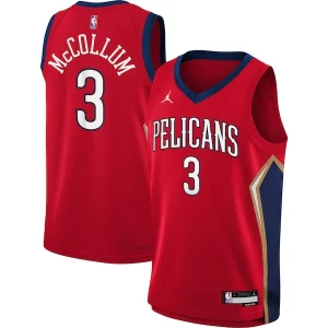 Hermoso C.J. McCollum New Orleans Pelicans Jordan Brand Youth Swingman Jersey Statement Edition Red