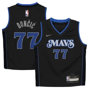 Práctico Luka Dončić Dallas Mavericks Nike Preschool Swingman Replica Jersey City Edition Black