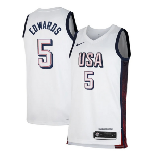 Sofisticado Fantástico Anthony Edwards Unisex Nike Men's USA Basketball 2024 Swingman Player Jersey White