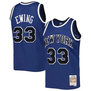 Cool Patrick Ewing New York Knicks 1997/98 Hardwood Classics Off Court Swingman Jersey Blue