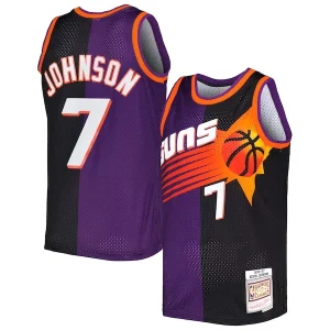 Genial Kevin Johnson Phoenix Suns Hardwood Classics 1996/97 Split Swingman Jersey Purple/Black