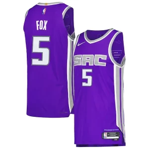 Chulo Encantador De'Aaron Fox Sacramento Kings Nike Authentic Player Jersey Icon Edition Purple