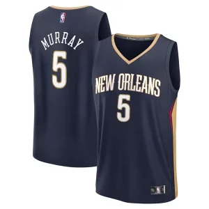 Práctico Dejounte Murray New Orleans Pelicans Youth Fast Break Replica Player Jersey Icon Edition Navy