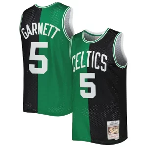 Duradero Único Encantador Kevin Garnett Boston Celtics Hardwood Classics 2007/08 Split Swingman Jersey Black/Kelly Green