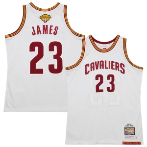 Atractivo Bonito Resistente LeBron James Cleveland Cavaliers 2015/16 Hardwood Classics Authentic Jersey White