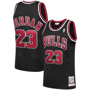 Delicioso Clásico Chulo Michael Jordan Chicago Bulls 1997/98 Hardwood Classics Authentic Jersey Black/Scarlet/White