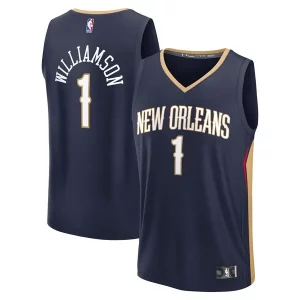 Fantástico Bonito Zion Williamson New Orleans Pelicans Youth Fast Break Replica Player Jersey Icon Edition Navy
