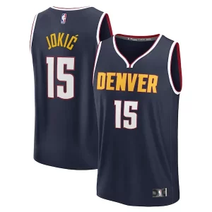 Maravilloso Cool Atractivo Nikola Jokic Denver Nuggets Fast Break Replica Player Jersey Icon Edition Navy