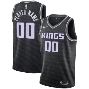 Original Práctico Clásico Sacramento Kings Nike Swingman Custom Jersey Black Statement Edition