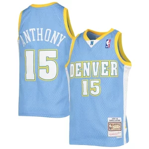 Genial Elegante Práctico Carmelo Anthony Denver Nuggets Youth 2003 04 Hardwood Classics Swingman Jersey Powder Blue