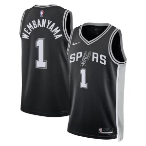 Exquisito Victor Wembanyama San Antonio Spurs Nike Unisex 2023 NBA Draft First Round Pick Swingman Jersey Icon Edition Black