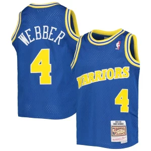 Práctico Resistente Chris Webber Golden State Warriors Youth 1993/94 Hardwood Classics Swingman Jersey Royal