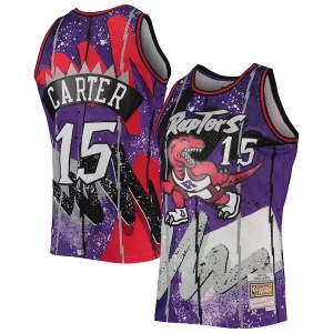 Original Maravilloso Vince Carter Toronto Raptors Hardwood Classics 1998/99 Hyper Hoops Swingman Jersey Purple