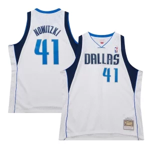 Estupendo Dirk Nowitzki Dallas Mavericks 2010/11 Hardwood Classics Swingman Jersey White