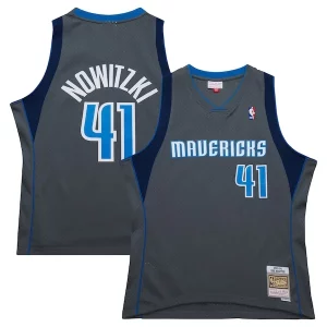 Lujoso Clásico Dirk Nowitzki Dallas Mavericks 2003/04 Hardwood Classics Swingman Jersey Gray