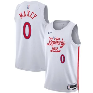 Comodo Tyrese Maxey Philadelphia 76ers Nike Unisex 2022/23 Swingman Jersey City Edition White