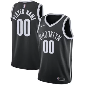 Perfecto Magnífico Cool Brooklyn Nets Nike Swingman Custom Jersey Black Icon Edition