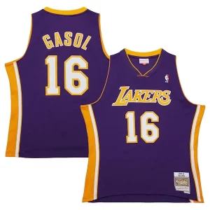 Lujoso Pau Gasol Los Angeles Lakers 2009/10 Hardwood Classics Swingman Jersey Purple