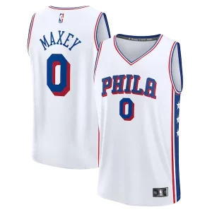 Duradero Robusto Tyrese Maxey Philadelphia 76ers Youth Fast Break Replica Player Jersey Association Edition White