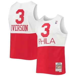 Delicioso Sofisticado Moderno Allen Iverson Philadelphia 76ers 2003/2004 Hardwood Classics Swingman Jersey White/Red