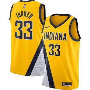 Resistente Myles Turner Indiana Pacers Nike Swingman Jersey Gold Statement Edition