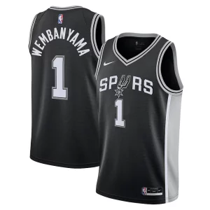 Práctico Bonito Victor Wembanyama San Antonio Spurs Nike Youth 2023 NBA Draft First Round Pick Swingman Jersey Icon Edition Black