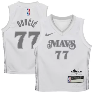 Único Luka Dončić Dallas Mavericks Nike Preschool 2024/25 Swingman Player Jersey City Edition White