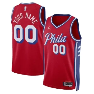 Fantástico Philadelphia 76ers Jordan Brand Unisex 2022/23 Swingman Custom Jersey Statement Edition Red