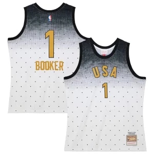 Clásico Devin Booker Team USA 2016 Hardwood Classics Rising Stars Swingman Jersey White
