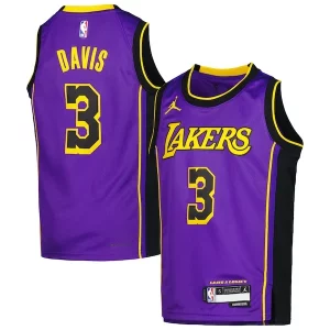 Original Fácil de llevar Cool Anthony Davis Los Angeles Lakers Jordan Brand Youth Swingman Jersey Statement Edition Purple