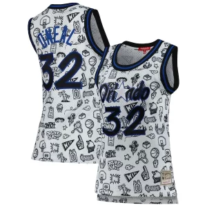 Maravilloso Shaquille O'Neal Orlando Magic Women's 1994 Doodle Swingman Jersey White