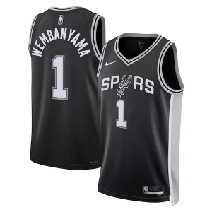 Increíble Delicioso Bonito Victor Wembanyama San Antonio Spurs Nike Unisex 2023 NBA Draft First Round Pick Swingman Jersey Icon Edition Black