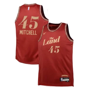 Resistente Encantador Donovan Mitchell Cleveland Cavaliers Nike Youth Swingman Replica Jersey City Edition Wine
