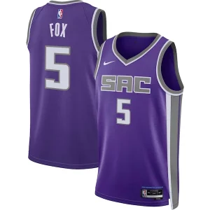Magnífico Atractivo Duradero De'Aaron Fox Sacramento Kings Nike Unisex Swingman Jersey Icon Edition Purple