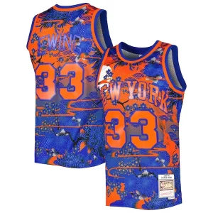 Único Lujoso Versátil Patrick Ewing New York Knicks 1985/86 Hardwood Classics Lunar New Year Swingman Jersey Blue