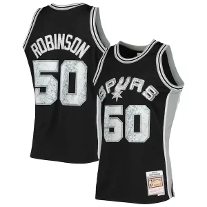 Perfecto Ideal David Robinson San Antonio Spurs 1998/99 Hardwood Classics NBA 75th Anniversary Diamond Swingman Jersey Black