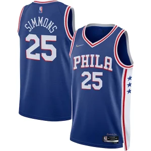 Comodo Clásico Ben Simmons Philadelphia 76ers Nike 2021/22 Diamond Swingman Jersey Icon Edition Royal