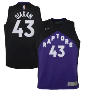 Lujoso Pascal Siakam Toronto Raptors Nike Youth 2020/21 Swingman Player Jersey Black/Purple Earned Edition