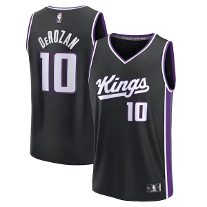 Único Resistente DeMar DeRozan Sacramento Kings Fast Break Replica Player Jersey Icon Edition Black