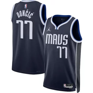 Original Luka Dončić Dallas Mavericks Jordan Brand Unisex Swingman Jersey Statement Edition Navy