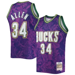 Cool Ray Allen Milwaukee Bucks Hardwood Classics 2000/01 Lunar New Year Swingman Jersey Purple
